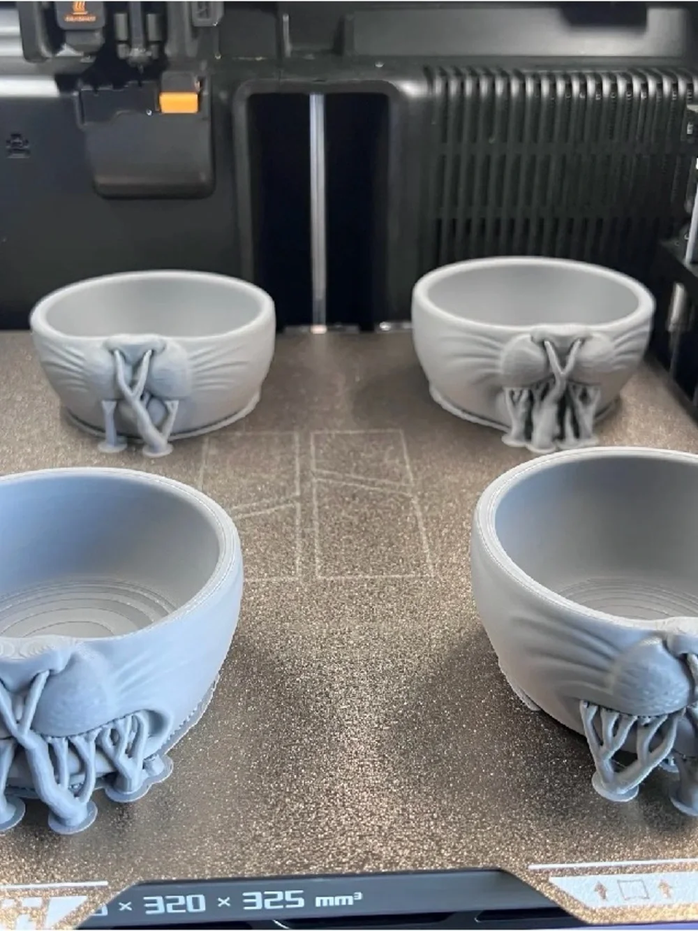 3D Printed Moody Meow Bowl Set of 4 Mini Cat Bowls